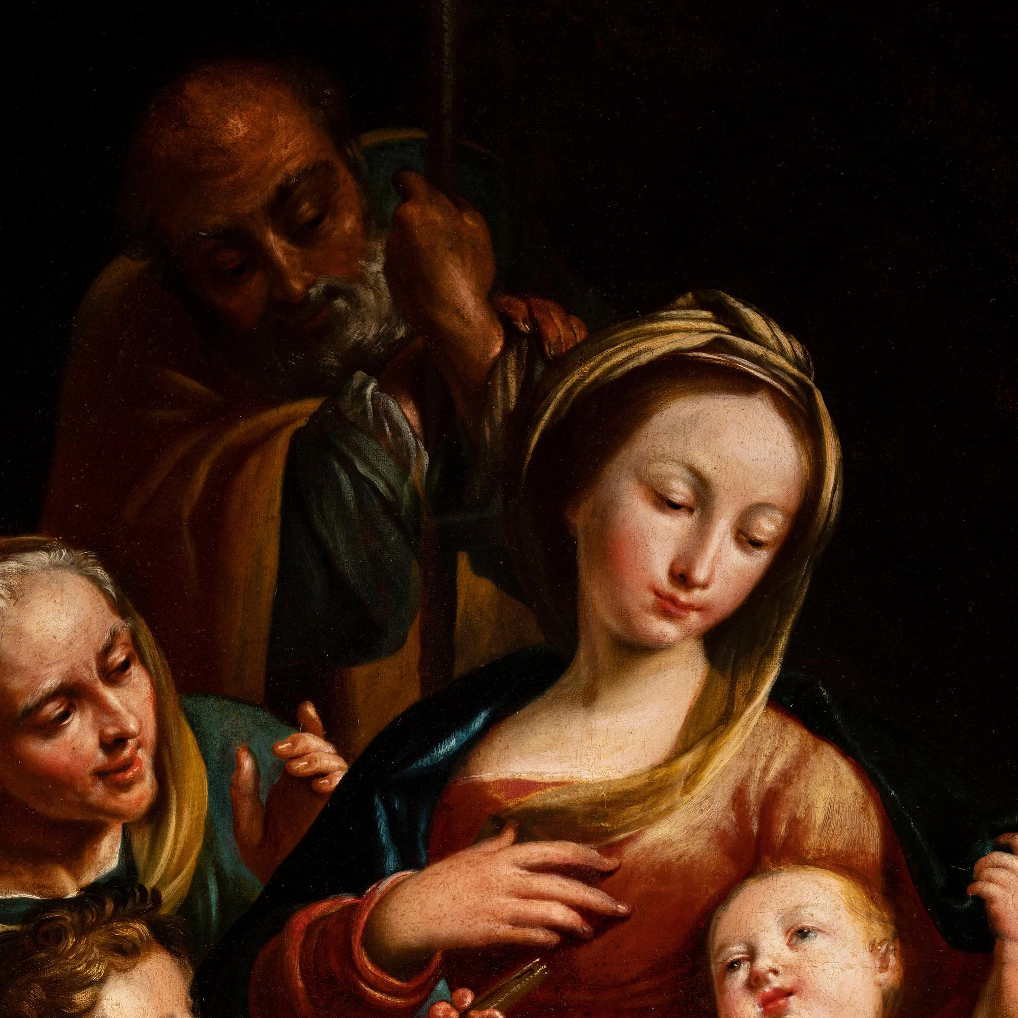 Sacra Famiglia con San Giovanni Battista e Santa Elisabetta - dettaglio